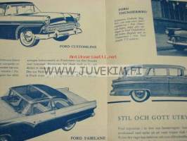 Ford - personbilar åm. 1955 -broschyr myyntiesite