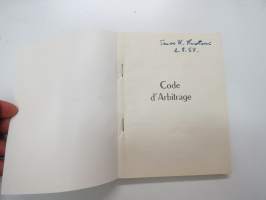 Code d´Arbitrage du volley-ball (lentopallo)