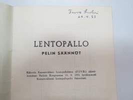 Lentopallo - pelin säännöt