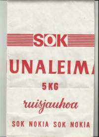 SOK Punaleima ruisjauhoa tyhjä käyttämätön tuotepakkaus 40x19 cm