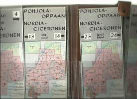 Pohjolaoppaan karttalehti kansio Nordiaciceronen  1969 - kartta