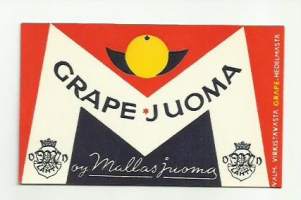 Grape juoma,  juomaetiketti