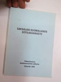 Saksalais-suomalainen sotilassanasto 1978 -german-finnish military dictionary