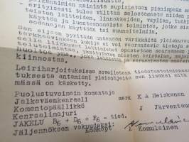 Sotaharjoitusohjesääntö (SotahO) 1957 + liite &quot;Ohjeita erotuomaritoimintaa varten -finnish army rules for military rehearsal operations etc.