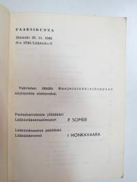 Suojelulääkintäopas (Slulääk-opas) 1961 -finnish army rules for medical care