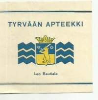 Tyrvään Apteekki Leo Rautiala resepti signatuuri 1957