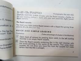 Agfa Isomat Rapid Type 2428 kamera / camera -multilingual instructions