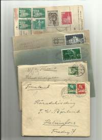 Sveitsistä  Suomeen tullutta postia alk 1920-l yht n 5 kpl