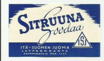 Sitruuna Soodaa -  juomaetiketti