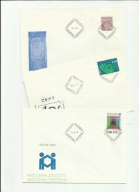 FDC - ensipäiväkuori Suomi 1970-luku  3 kpl
