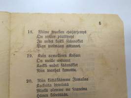 Kiitos Laulu Niistä suurista eduista, Wapaudesta ja Kansallisoikeuksista, joita Suomen kansa on wiime aikoina saawuttanut Suurlakon aikana 1905