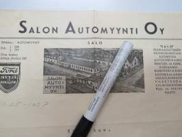 Salon Automyynti, Salo 30.7.1944 -asiakirja / business document
