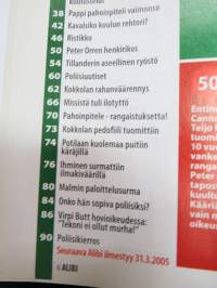 Alibi 2005 nr 3, Virpi Butt, Lauri Johansson NBK-jengi, Kavaltaja Matias Suomela, Nurmeksen viinamafia, Risto Toivanen Iisalmi, Tampere Villilä hevostallisurma