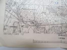 Kurala - Pääskyvuori - Littoinen 1955 -kartta / map