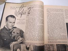 Elokuva-Aitta 1944 nr 6, Kansikuva Grethe Holmer, Leif Wager kotioloissaan, Gösta Ekman, Ansa Ikonen, Tauno Palo, Kotoa ja kaukaa -palsta ym. -movie magazine