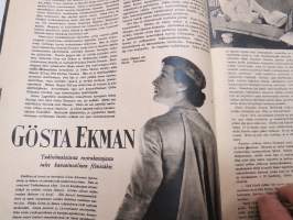 Elokuva-Aitta 1944 nr 6, Kansikuva Grethe Holmer, Leif Wager kotioloissaan, Gösta Ekman, Ansa Ikonen, Tauno Palo, Kotoa ja kaukaa -palsta ym. -movie magazine
