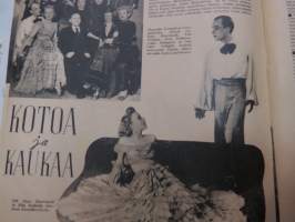 Elokuva-Aitta 1944 nr 6, Kansikuva Grethe Holmer, Leif Wager kotioloissaan, Gösta Ekman, Ansa Ikonen, Tauno Palo, Kotoa ja kaukaa -palsta ym. -movie magazine