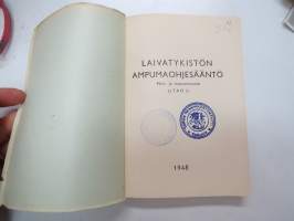 Laivatykistön ampumaohjesääntö - Meri- ja maa-ammunta (LTAO I) 1948 -Finnish Navy gun action manual