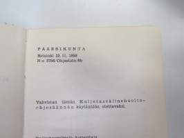 Kuljetusvälinehuolto-ohjesääntö (Kväl HO) -Finnish army transport device service manual