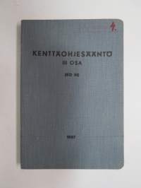 Kenttäohjesääntö (KO III) 1957 -finnish army field manual