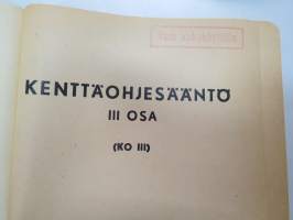 Kenttäohjesääntö (KO III) 1957 -finnish army field manual