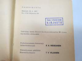 Kenttäohjesääntö (KO III) 1957 -finnish army field manual