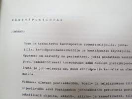 Kenttäpostiopas (KPostiO) 1983 -Finnish army field post manual