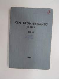 Kenttäohjesääntö (KO III) 1957 -finnish army field manual