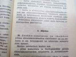 Eläinlääkintähuolto-ohjesääntö (EllääkHO) 1960 -Finnish army manual, animal care