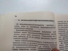 Eläinlääkintähuolto-ohjesääntö (EllääkHO) 1960 -Finnish army manual, animal care