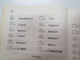 Lyhenteet ja taktilliset merkit (LTM) 1977 -Finnish army tactical sign &amp; letter shortenings guide