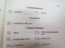 Lyhenteet ja taktilliset merkit (LTM) 1977 -Finnish army tactical sign &amp; letter shortenings guide