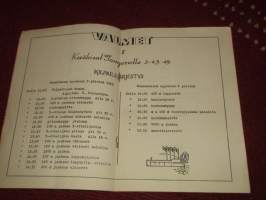 Valmet&#039;in yleisurheilu mestaruuskilpailut 3-4.9 1949 Tampereella