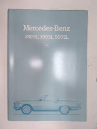 Mercedes-Benz 280 SL, 380 SL, 500 SL 1985 -myyntiesite / brochure