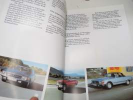 Mercedes-Benz 280 SL, 380 SL, 500 SL 1985 -myyntiesite / brochure