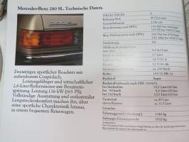 Mercedes-Benz 280 SL, 380 SL, 500 SL 1985 -myyntiesite / brochure