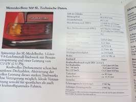 Mercedes-Benz 280 SL, 380 SL, 500 SL 1985 -myyntiesite / brochure