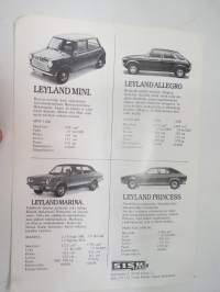 Leyland Mini, Allegro, Marina, Princess -myyntiesite / brochure