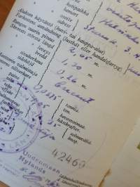 Ote moottorialusrekisteristä Uudenmaan lääniä varten, 1962