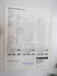 Mazda 626 1984 -myyntiesite / brochure
