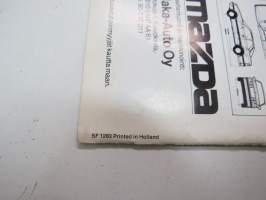Mazda 626 1984 -myyntiesite / brochure