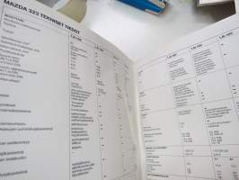 Mazda 323 Sedan 4-ov., Hatchback 3-ov., Farmari 5-ov. 1992 -myyntiesite / brochure