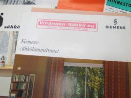 Sähkölämmityslaitteiden myyntiesitteitä 9 kpl