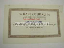 Oy Paperitukku Ab, Helsinki 194? -osakekirja