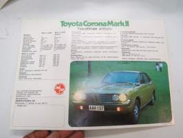 Toyota Corona Mark II 2000, 2300 1973 -myyntiesite / brochure