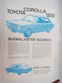 Toyota Corolla 1200 1974 -myyntiesite / brochure