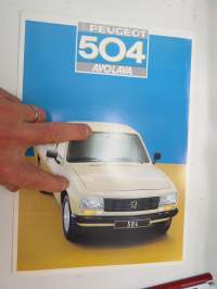 Peugeot 504 GR / GRD avolava 1987 -myyntiesite / brochure