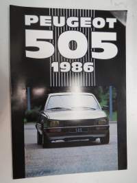 Peugeot 505 1986 -myyntiesite / brochure