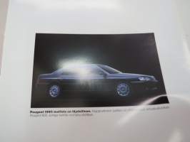 Peugeot 605, 205, 309, 405 mallivuosi 1990 -myyntiesite / brochure