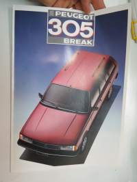Peugeot 305 Break 1987 -myyntiesite / brochure